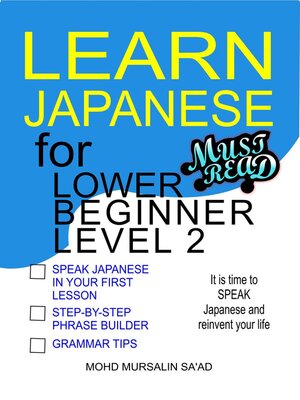 cover image of Learn Japanese for Lower Beginner level 2